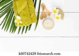 Beauty background with facial cosmetic products Beauty background with facial cosmetic products