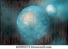 Binary code. Binary code.