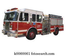 Firetruck on white