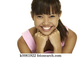 glücklich, mädchen