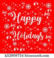 Happy Holidays illustration Happy Holidays illustration