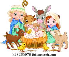 hellig, familie, ved, jul, natt