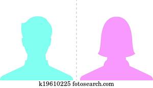 male and female profile picture