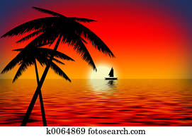 Sunset Boat Sunset Boat