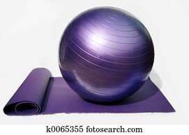 yoga ball and mat yoga ball and mat