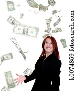 Business woman Money