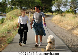 Couple with a dog Couple with a dog