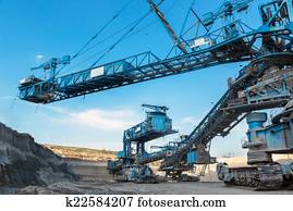 Mining machinery in the mine Mining machinery in the mine