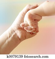 Mother child hand