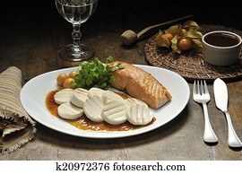 Salmon with palmetto, Salmon with palmetto,
