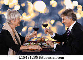 Senior Couple In A Restaurant