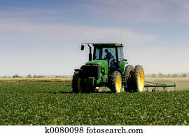 agricultor, arar, a, campo