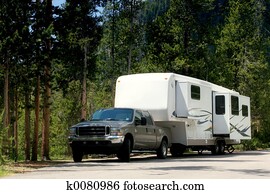 camper trailer in yellowstone