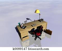 Desk reflecting. Desk reflecting.