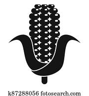 Eco corn icon, simple style Eco corn icon, simple style