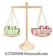Fair Vs Unfair Words Scale Balance Justice Injustice Fair Vs Unfair Words Scale Balance Justice Injustice