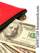 money deposit on white