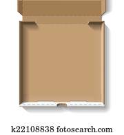 Open pizza box Open pizza box