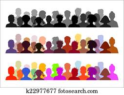 Set of audience illustrations Set of audience illustrations