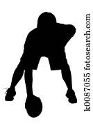 Silhouette Football Silhouette Football