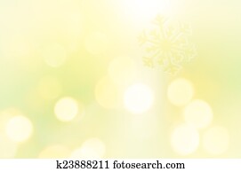 Snowflake on glitter yellow background