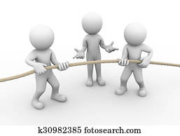 3d people tug of war