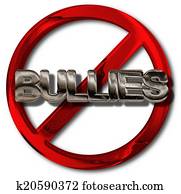 anti, intimidar, concepto