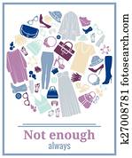 Fashion clothing icons poster Fashion clothing icons poster