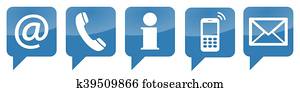 five contact us icons set five contact us icons set