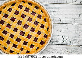 Homemade cherry pie