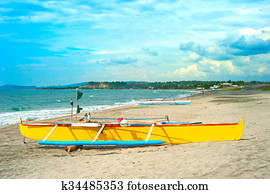 Philippines beach with beautiful sky