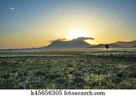 volcanic landscape in Lanzarote