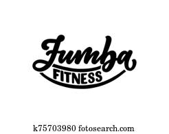 Abstract lettering about zumba fitness for logotype or print design. Healthy lifestyle. Modern calligraphy for business sport concept. Handwritten letters. Typography funny logo. Vector Abstract lettering about zumba fitness for logotype or print design. Healthy lifestyle. Modern calligraphy for business sport concept. Handwritten letters. Typography funny logo. Vector