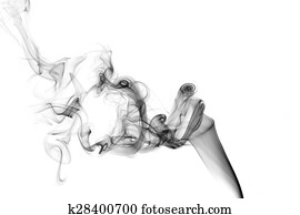 Black smoke on a white background
