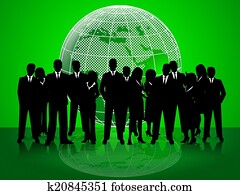Business People Indicates Corporate Office And Together