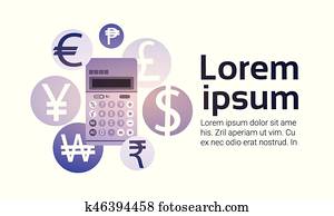 Calculator Money Exchange Finance Banking Currency