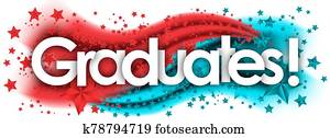 graduates word in stars colored background graduates word in stars colored background