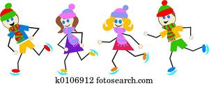 iceskating, kinder