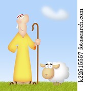 Shepherd With Sheep Shepherd With Sheep