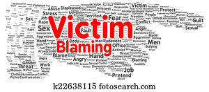Victim blaming word cloud shape
