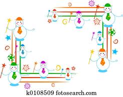 איש שלג, פינות