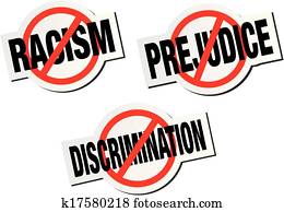 anti, discriminación, pegatina, señal