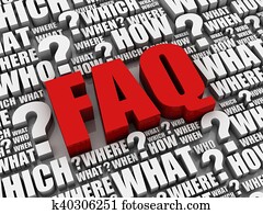 faq question letters 3d illustration faq question letters 3d illustration