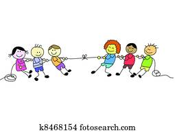 feliz, criança, ligado, campo, dia