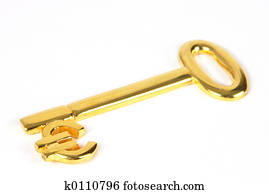 Gold euro key