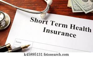 kort, termijn, gezondheid verzekering, policy.