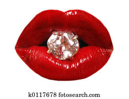 lips and diamond