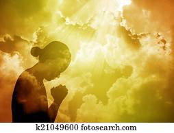 Praying woman