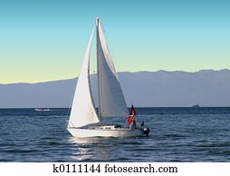 Sailboat on Lake Sailboat on Lake