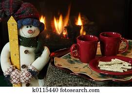 אח, חורף, חום